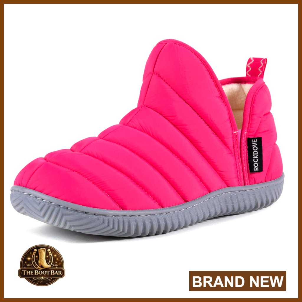Quilted Puffer Booties With Memory Foam Indoor Outdoor Slipper Boots